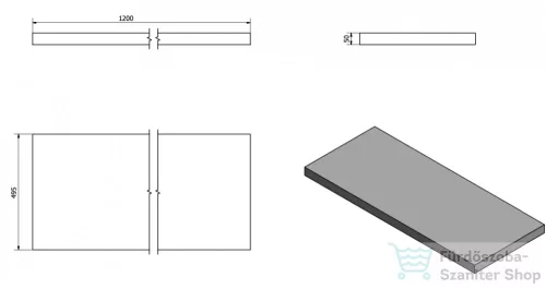 Sapho AVICE pult, 120x50cm, old wood (AV128)