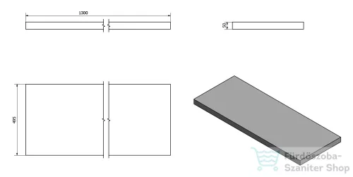 Sapho AVICE pult 130x50cm, tölgy Rover AV134