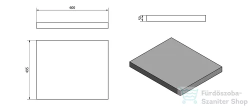 Sapho AVICE pult 60x50cm,rover tölgy  AV64