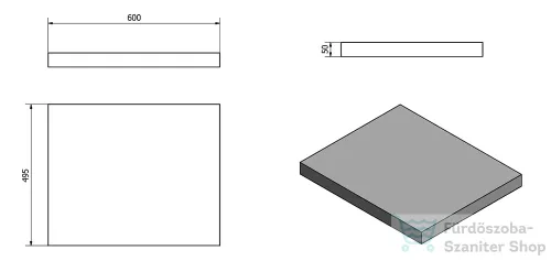 Sapho AVICE pult 60x50cm, öreg tölgy  AV65