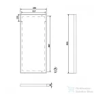 Sapho AROWANA keretes tükör, 350x900mm, króm (AW3590)