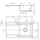 Invena TESALIA 76x44 cm-es gránit mosogató medence,fekete/króm AZ-01-043-B