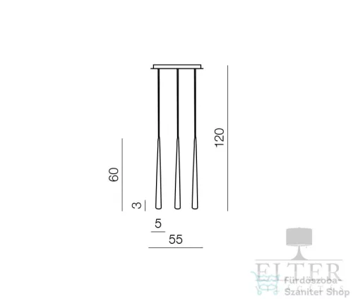 Azzardo Stylo függeszték, króm AZ-0133