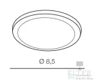 Azzardo Slim Round LED beépíthető fürdőszobai lámpa, fekete, 500Lm, 4000K AZ-2835