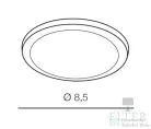 Azzardo Slim Round LED beépíthető fürdőszobai lámpa, króm, 500Lm, 4000K AZ-2862