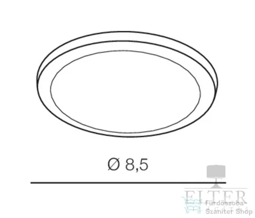 Azzardo Slim Round LED beépíthető fürdőszobai lámpa, króm, 500Lm, 4000K AZ-2862
