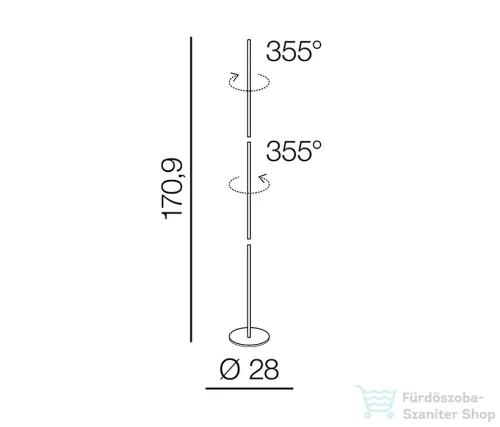 Azzardo Teta LED állólámpa AZ-3205