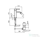 Webert Azeta bidet csaptelep króm színben AZ840101.015