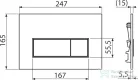 Alcaplast THIN nyomólap matt króm M572