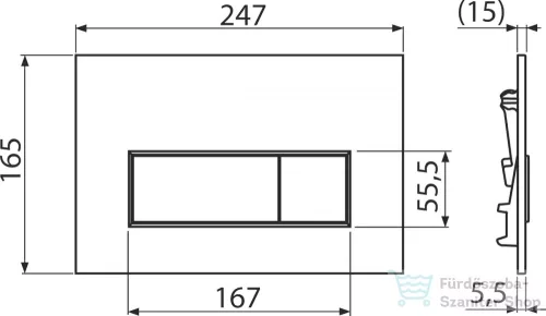 Alcaplast THIN nyomólap matt króm M572