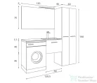 Amazonas Laundry 120 aszimmetrikus fürdőszoba bútor szett