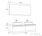 Amazonas Quadro 140 pultos fürdőszoba bútor szett