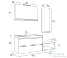 Amazonas Quadro 90 fürdőszoba bútor szett