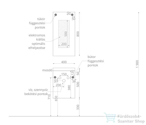 Amazonas Taku 40 fürdőszoba bútor szett