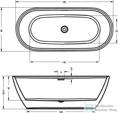 Riho Inspire 180x80 kád
