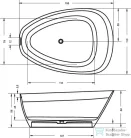 RIHO SOLID SURFACE TOLEDO 161X110 Szabadon Álló Kád