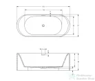 Riho VALOR Solid Surface 170x72 cm szabadonálló kád B130001105