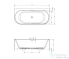 Riho VALOR B2W falhoz illeszthető Solid Surface 180x80 cm-es kád B131001105