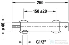 Duravit B.1 termosztátos zuhanycsaptelep, króm B14220000010