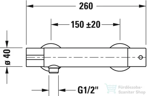 Duravit B.1 termosztátos zuhanycsaptelep, króm B14220000010