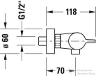 Duravit B.1 termosztátos zuhanycsaptelep, króm B14220000010