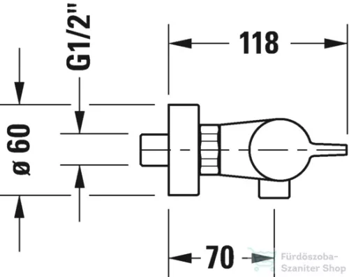 Duravit B.1 termosztátos zuhanycsaptelep, króm B14220000010