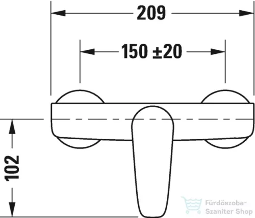 Duravit B.1 zuhanycsaptelep zuhanyszett nélkül, króm B14230000010