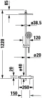 Duravit B.1 termosztátos zuhanyrendszer, króm B14280008010