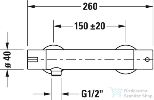 Duravit B.2 termosztátos zuhanycsaptelep, króm B24220000010