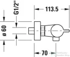 Duravit B.2 termosztátos zuhanycsaptelep, króm B24220000010