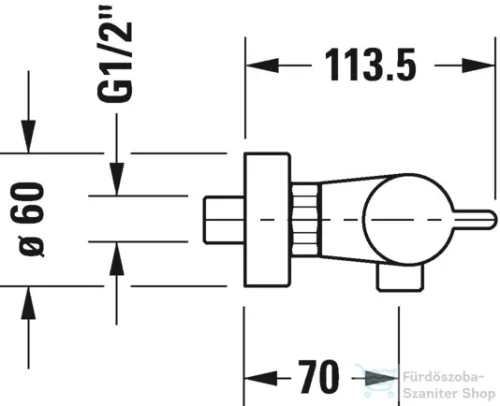 Duravit B.2 termosztátos zuhanycsaptelep, króm B24220000010