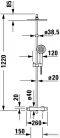 Duravit B.2 termosztátos zuhanyrendszer, króm B24280008010