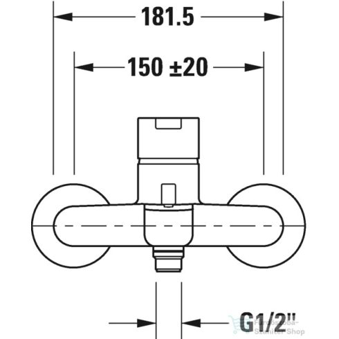 Duravit B.2 kádtöltő csaptelep zuhanyszett nélkül,króm B25230000010