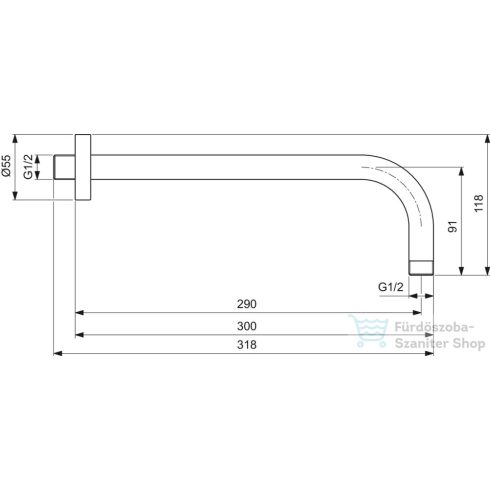 Ideal Standard IDEALRAIN 29 cm-es zuhanykar,Brushed gold B9444A2