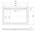 Besco Alpina 120×90×5,5 cm zuhanytálca