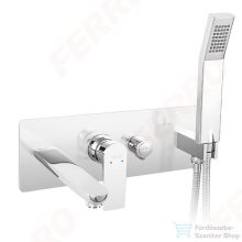   Ferro Algeo Square - Falsík alá építhető kádcsaptelep kézi zuhannyal BAQ11P