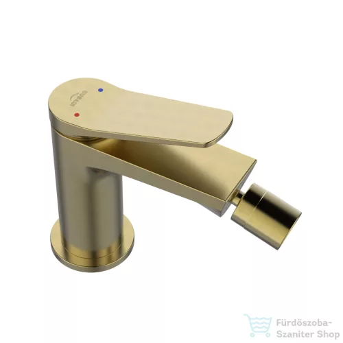 Invena ALONIA bidé csaptelep click-clack leeresztővel, szálcsiszolt arany BB-70-009-V