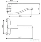 Invena SIROS fali mosogató csaptelep,króm BC-90-001-A