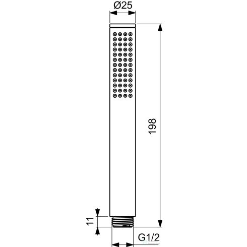 Ideal Standard Multisuite 1 funkciós fém kézizuhany,brushed gold BC774A2