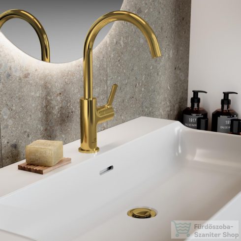 Ideal Standard JOY magasított mosdó csaptelep leeresztő nélkül,Brushed gold BC778A2