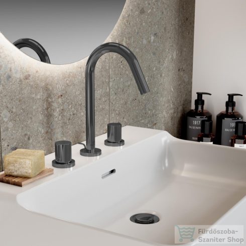 Ideal Standard JOY 3 üléses mosdó csaptelep automata leeresztővel,Magnetic grey BC783A5