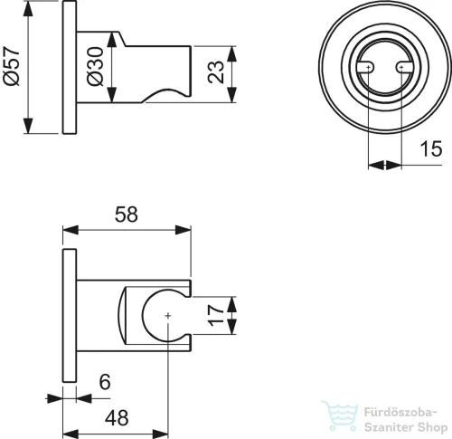 Ideal Standard MULTISUITE zuhanytartó,Magnetic grey BC806A5