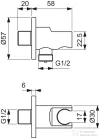 Ideal Standard MULTISUITE zuhanytartó gégecső csatlakozóval,Brushed gold BC807A2