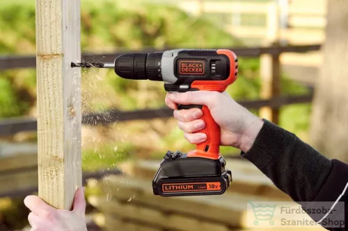 Black+Decker 18V akkus fúró-csavarozó,BCD001C1-QW