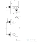 Deante THERM termosztatikus zuhany csaptelep, zuhanyszett nélkül, arany BCH_Z4BT