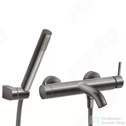   Ferro CIRICULUS kádcsaptelep zuhanyszettel, gun metal BCK11GM