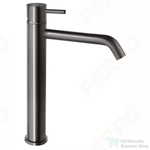 Ferro CIRICULUS magasított mosdócsaptelep click-clack leeresztővel, gun metal BCK2LGM