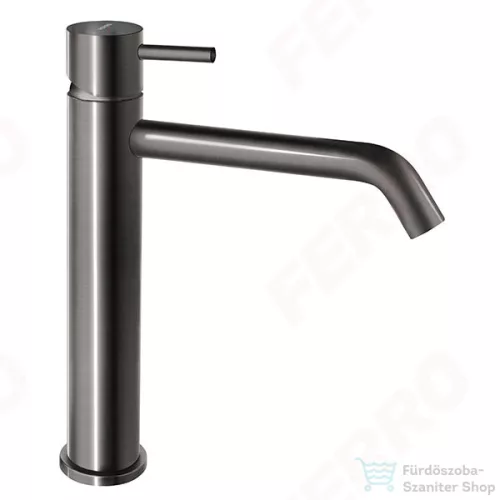 Ferro CIRICULUS középmagas mosdócsaptelep click-clack leeresztővel, gun metal BCK2MLGM