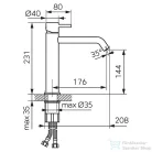 Ferro CIRICULUS középmagas mosdócsaptelep click-clack leeresztővel, króm BCK2ML