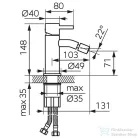 Ferro CIRICULUS álló bidécsaptelep, gun metal BCK6GM